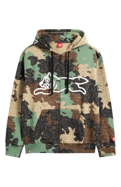 Icecream Camouflage Soft Shell Zip Hoodie In Multi