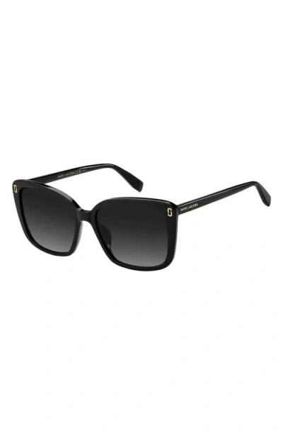 Marc Jacobs 56mm Gradient Butterfly Sunglasses In Black