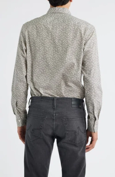 Canali Regular Fit Floral Cotton & Lyocell Dress Shirt In Multi