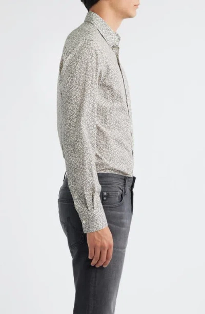 Canali Regular Fit Floral Cotton & Lyocell Dress Shirt In Multi