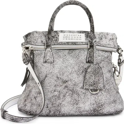 Maison Margiela Textured Leather Shoulder Bag And Strap In Multi