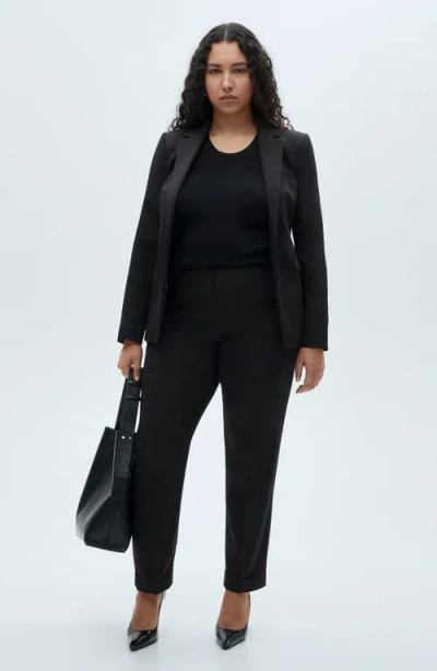 Mango Women's Fitted Suit Jacket In Black