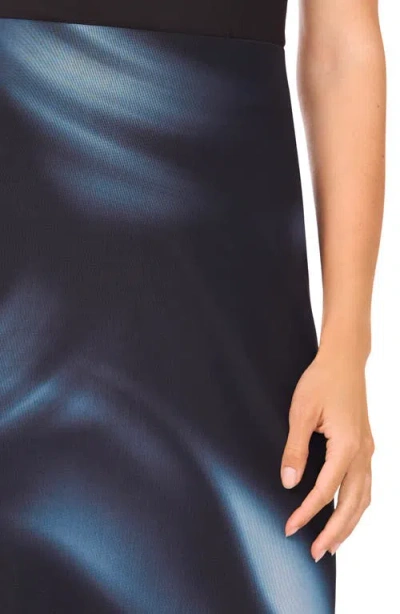 Halogenr Halogen(r) Blur Print Mesh Maxi Skirt In Blue
