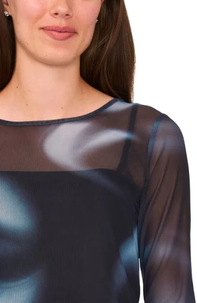 Halogenr Halogen(r) Swift Blur Mesh Top In Black