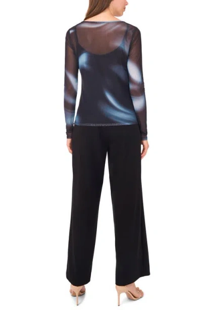 Halogenr Halogen(r) Swift Blur Mesh Top In Black