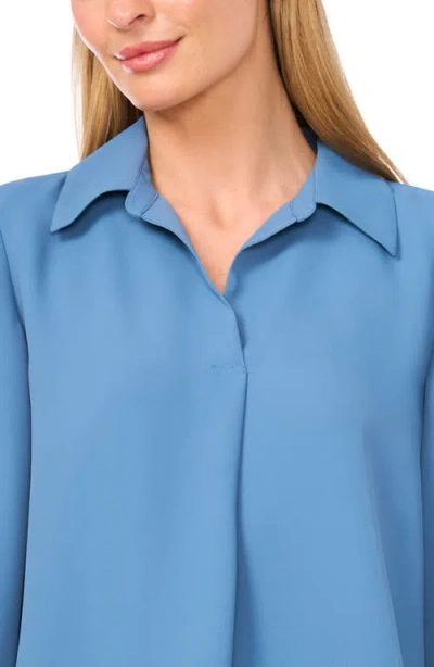 Halogenr Halogen(r) Split Cuff Button-up Top In Blue