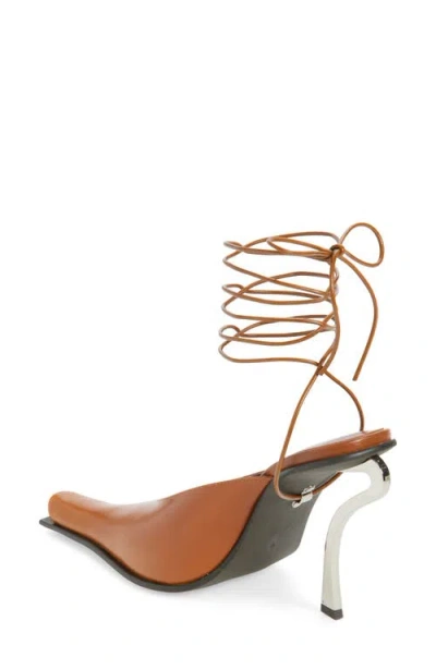 Jeffrey Campbell Parallax Ankle Wrap Pump In Orange