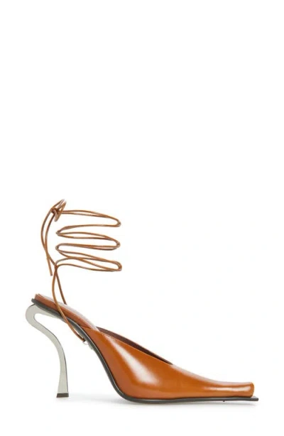 Jeffrey Campbell Parallax Ankle Wrap Pump In Orange