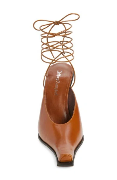 Jeffrey Campbell Parallax Ankle Wrap Pump In Orange