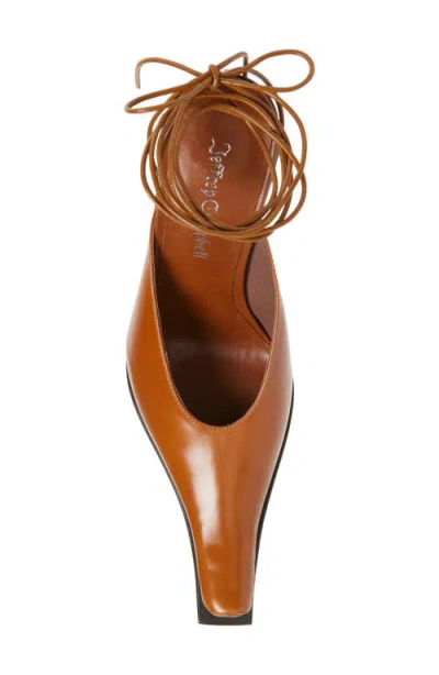 Jeffrey Campbell Parallax Ankle Wrap Pump In Orange