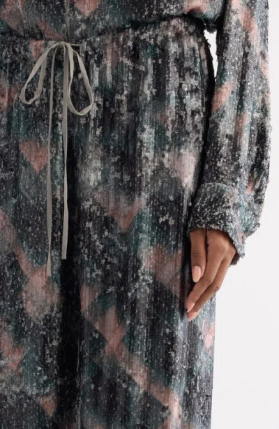 Dries Van Noten Waistband Pants Wide Leg Textured Fabric In Gray