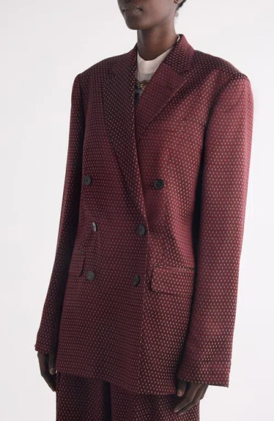 Dries Van Noten Bafya 2350 W.w. Jacket With Pockets In Burgundy