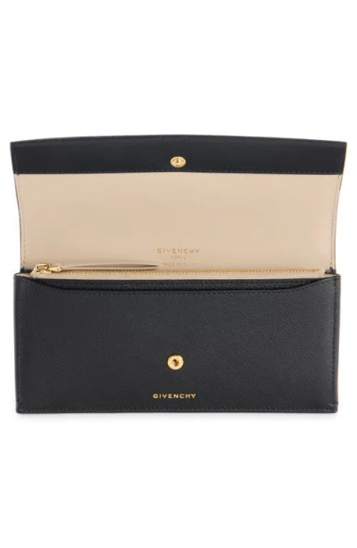 Givenchy Day Grained Leather Continental Wallet In Black