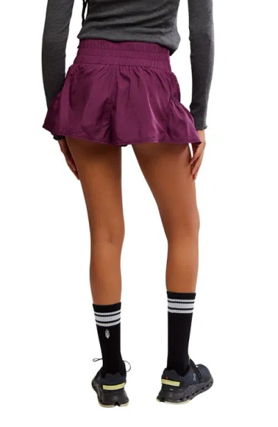 Free People Fp Movement Get Your Flirt On Shorts In Burgundy