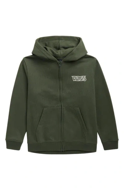 Vans Kids' Classified Graphic Zip Hoodie In Green