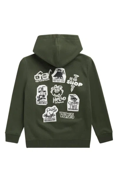Vans Kids' Classified Graphic Zip Hoodie In Green
