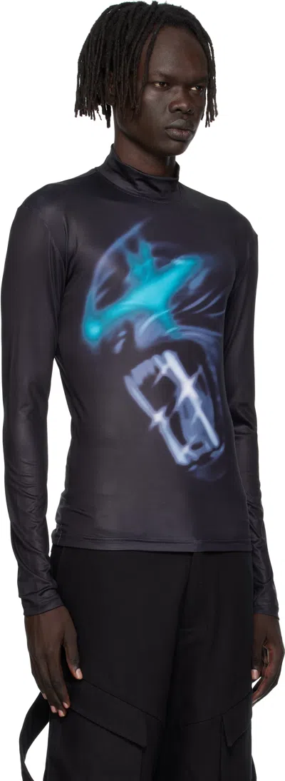 Gerrit Jacob ブラック ハイネック トップス In Multi