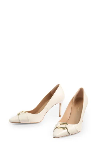 Lk Bennett Thelma Pointed Toe Pump In Nude