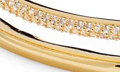 Nordstrom Cubic Zirconia Pavé Open Cuff Bracelet In Gold