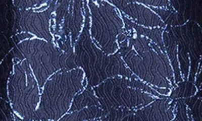 Blondie Nites Jacquard Bubble Fit & Flare Minidress In Blue