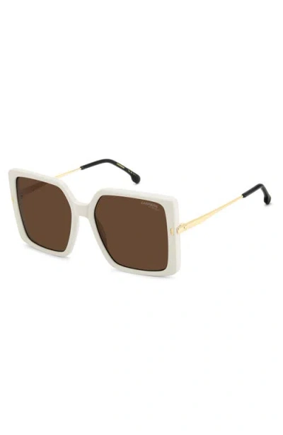 Carrera Eyewear 57mm Rectangular Sunglasses In Brown