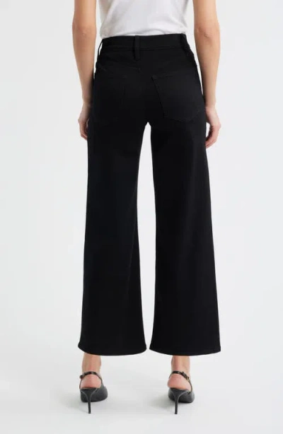 Frame Womens Black Le Slim Palazzo Long Five-pockets Wide-leg High-rise Stretch-denim Blend Jeans In Black
