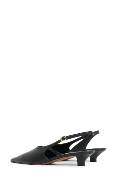 Mansur Gavriel Anna Slingback Pointed-toe Pumps In Black