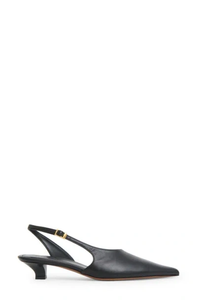 Mansur Gavriel Anna Slingback Pointed-toe Pumps In Black