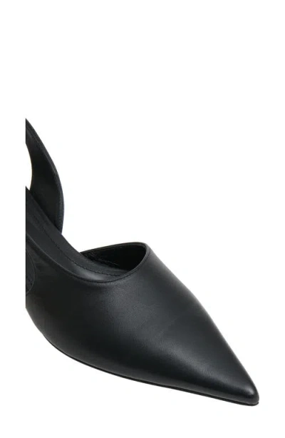 Mansur Gavriel Anna Slingback Pointed-toe Pumps In Black