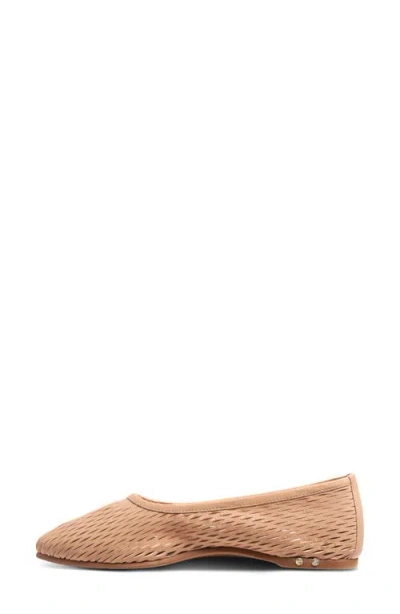 Beek Swiftlet Perforated Leather Ballet Flat In Neutral