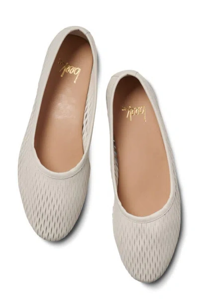 Beek Swiftlet Perforated Leather Ballet Flat In White
