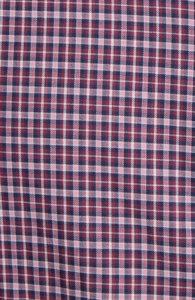 Untuckit Delune Check Performance Button-up Shirt In Purple