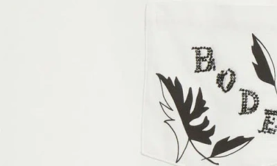 Bode Beaded Leaf Embellished Printed Cotton-jersey T-shirt In White