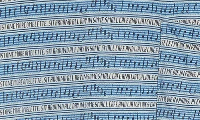 Bode Lyric Stripe Pocket T-shirt In Blue