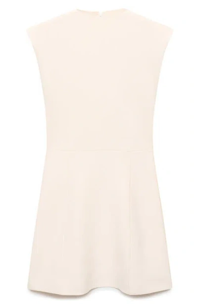 Mango High Neck Cap Sleeve Compact Knit Ini Dress In Multi