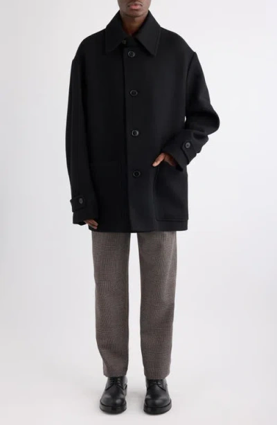 Dries Van Noten Single-breasted Rivne Short Coat In Black