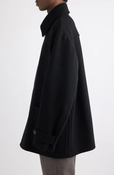 Dries Van Noten Single-breasted Rivne Short Coat In Black