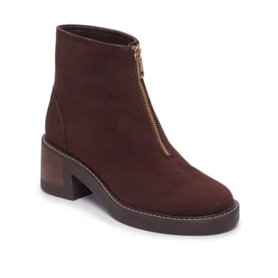 Bernardo 22mm Tess Zip-front Ankle Boots In Brown