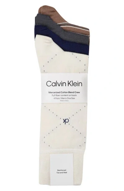 Calvin Klein 4-pack Dress Socks In Multi