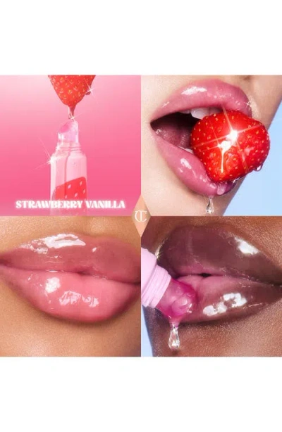 Charlotte Tilbury Unreal Lips Healthy Glow Nectar Lip Oil With Hyaluronic Acid And Vitamin E Juicylicious Strawberry V In Pink