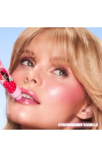 Charlotte Tilbury Unreal Lips Healthy Glow Nectar Lip Oil With Hyaluronic Acid And Vitamin E Juicylicious Strawberry V In Pink