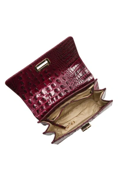 Brahmin Small Mod Hallie Croc Embossed Leather Top Handle Bag
