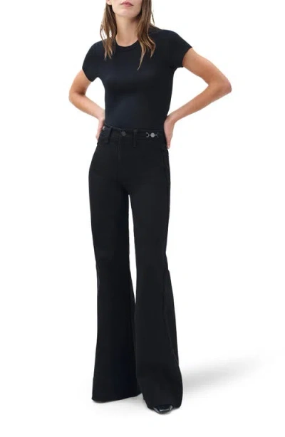 Rag & Bone Skylar High Waist Flare Trouser Jeans In Black