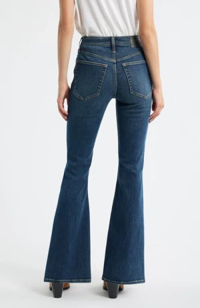Rag & Bone Flexi Dahlia Full Length Flared Jeans In Charlton In Blue