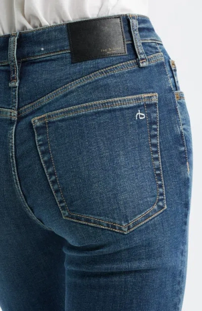 Rag & Bone Flexi Dahlia Full Length Flared Jeans In Charlton In Blue