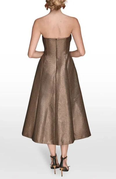 Donna Karan Women's Strapless Fit And Flare Cocktail Dress In Brown