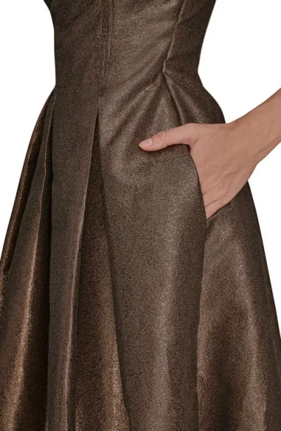 Donna Karan Women's Strapless Fit And Flare Cocktail Dress In Brown