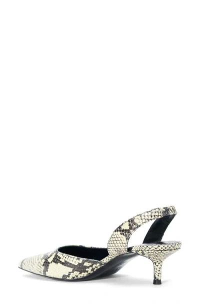 Staud Sebastian Slingback Pointed Toe Kitten Heel Pump In White