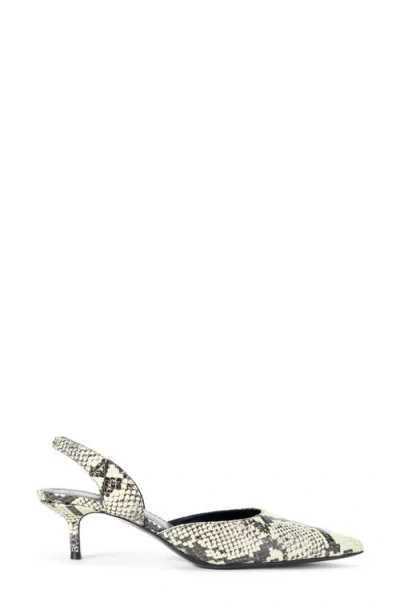 Staud Sebastian Slingback Pointed Toe Kitten Heel Pump In White