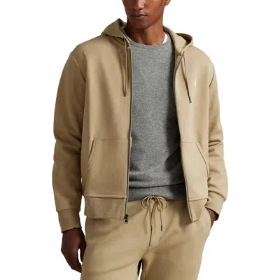 Polo Ralph Lauren Men's Double-knit Full-zip Hoodie In Brown